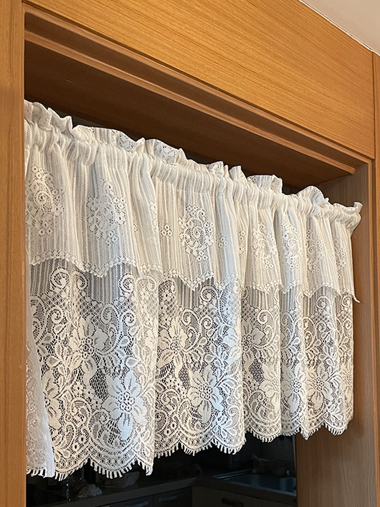 플라워 레이스 주방바란스 부엌커튼 주방창커튼