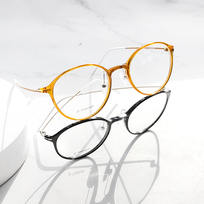 블루라이트차단 안경 티타늄 투명 안경테 뿔테 여자 남자 패션 가벼운