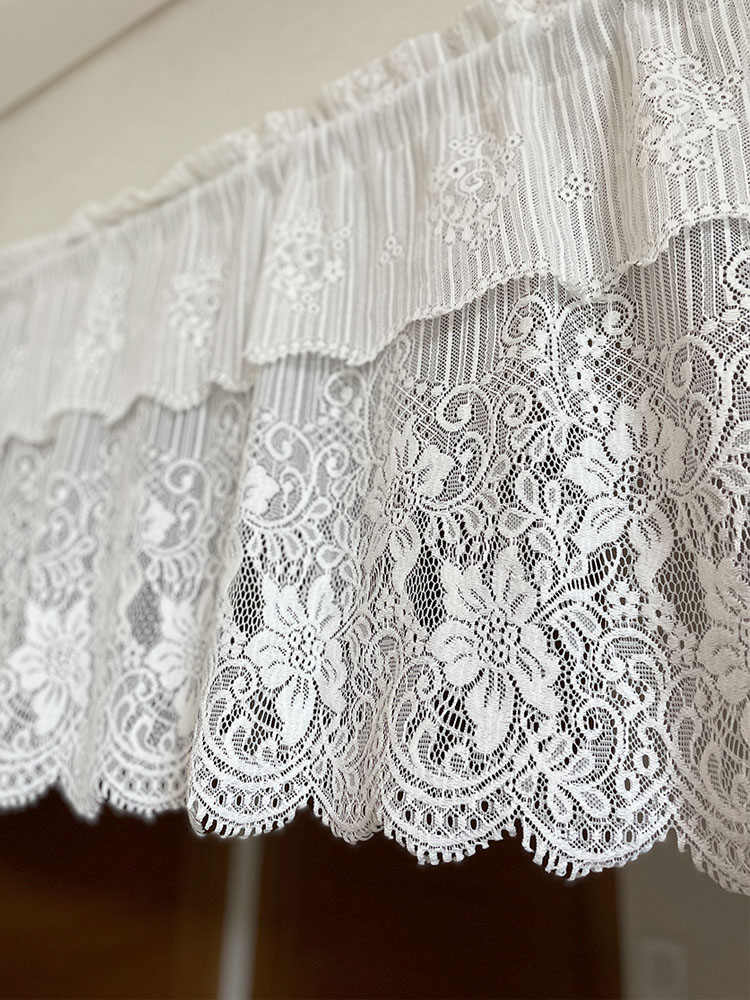 플라워 레이스 주방바란스 부엌커튼 주방창커튼