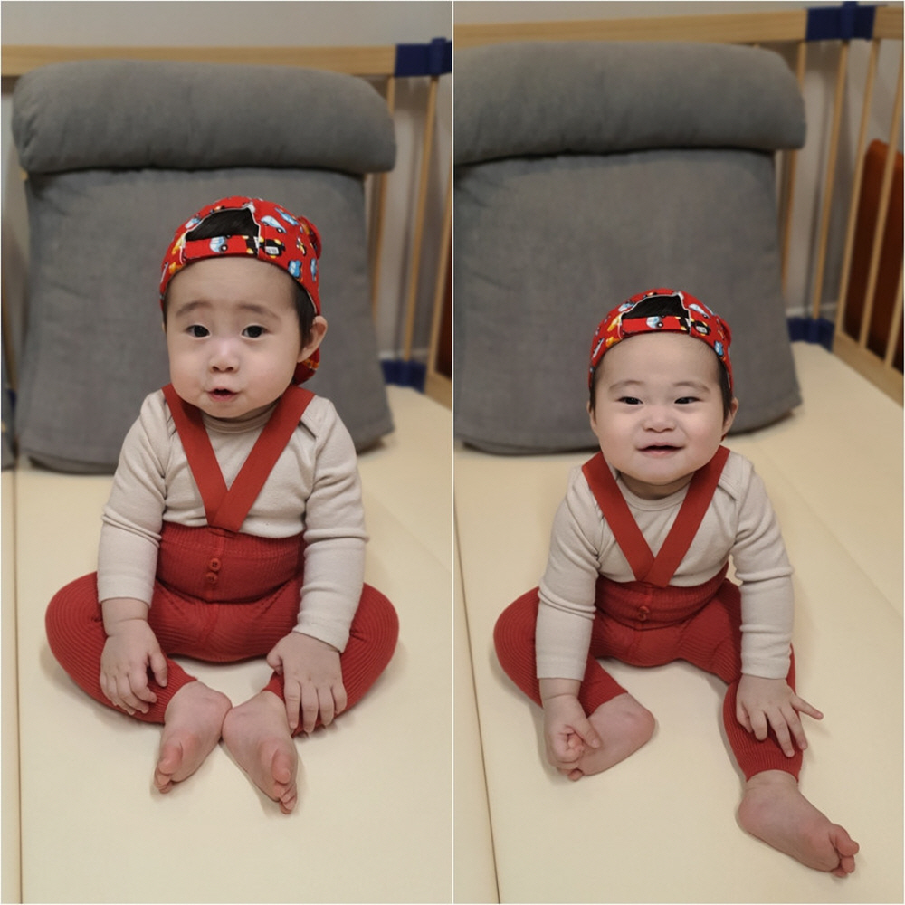 아기 멜빵 타이즈 신생아 레깅스 돌아기 남아 여아 멜빵바지 이미지 6