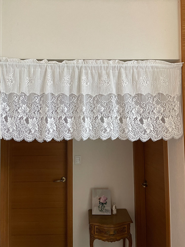 플라워 레이스 주방바란스 부엌커튼 주방창커튼