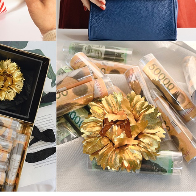 돈 꽃 상자 돈꽃바구니 머니 플라워 용돈 박스 현금 선물 한송이 칠순 어버이날 팔순 생신