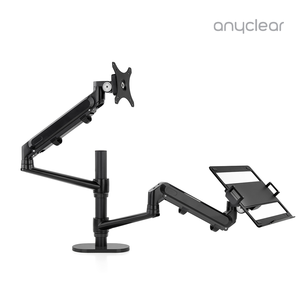 애니클리어 가스 스프링 듀얼 거치대 모니터암 노트북암 노트북 받침대 각도 높이조절 OA-2DUAL - 상세 이미지 3