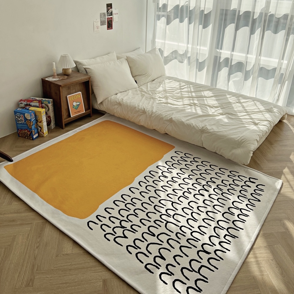 헤이데이윤 워셔블 노랑 귀여운 no14 사계절 단모러그 한평 150x200cm - 상품 이미지
