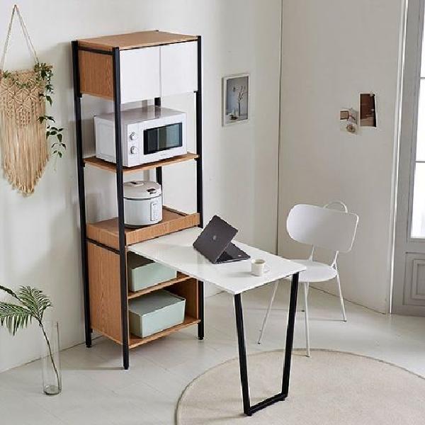 미니 아일랜드 식탁 확장형 홈카페 테이블 폭 좁은 식탁