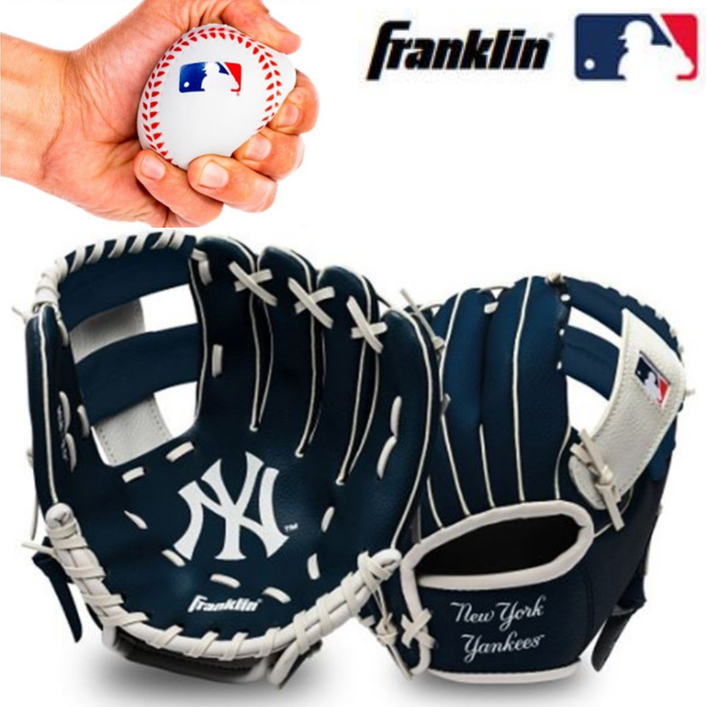 뉴욕양키스 어린이 야구글러브 세트 9.5인치 우투 주니어 야구 캐치볼 글러브 폼볼 셋트