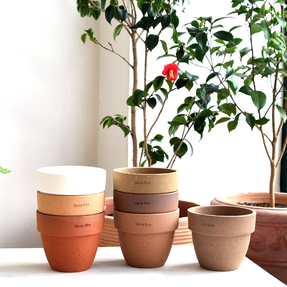 [2개 구매시+1개] 베하몰 테라원 토분 화분 팽이 D15 15x13cm (랜덤컬러)