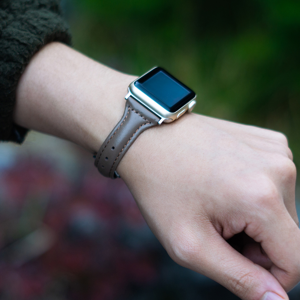 웨어플래닛 애플워치 슬림 라인 가죽 패디 레더 홀피스 밴드 스트랩 시계 줄 10 울트라 호환 - 상세 이미지 5