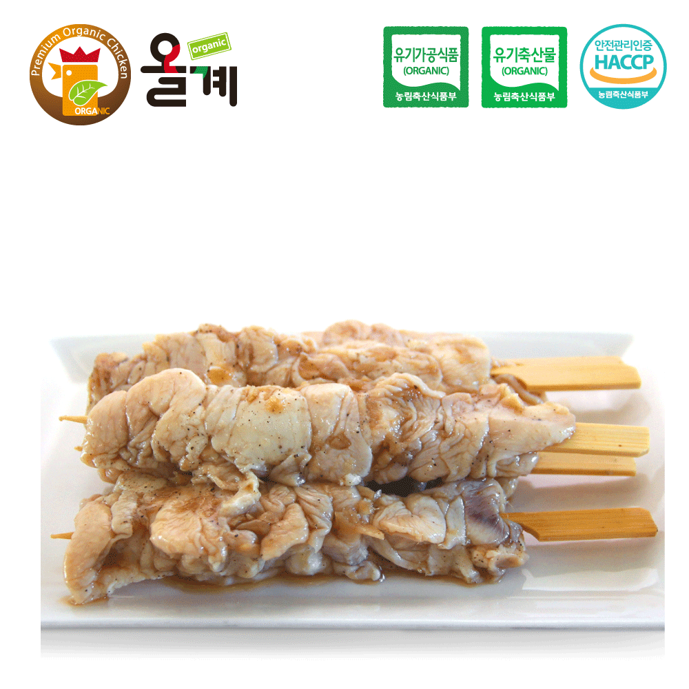 올계 유기농 닭껍질 꼬치 250g 냉동 - 상세 이미지 4
