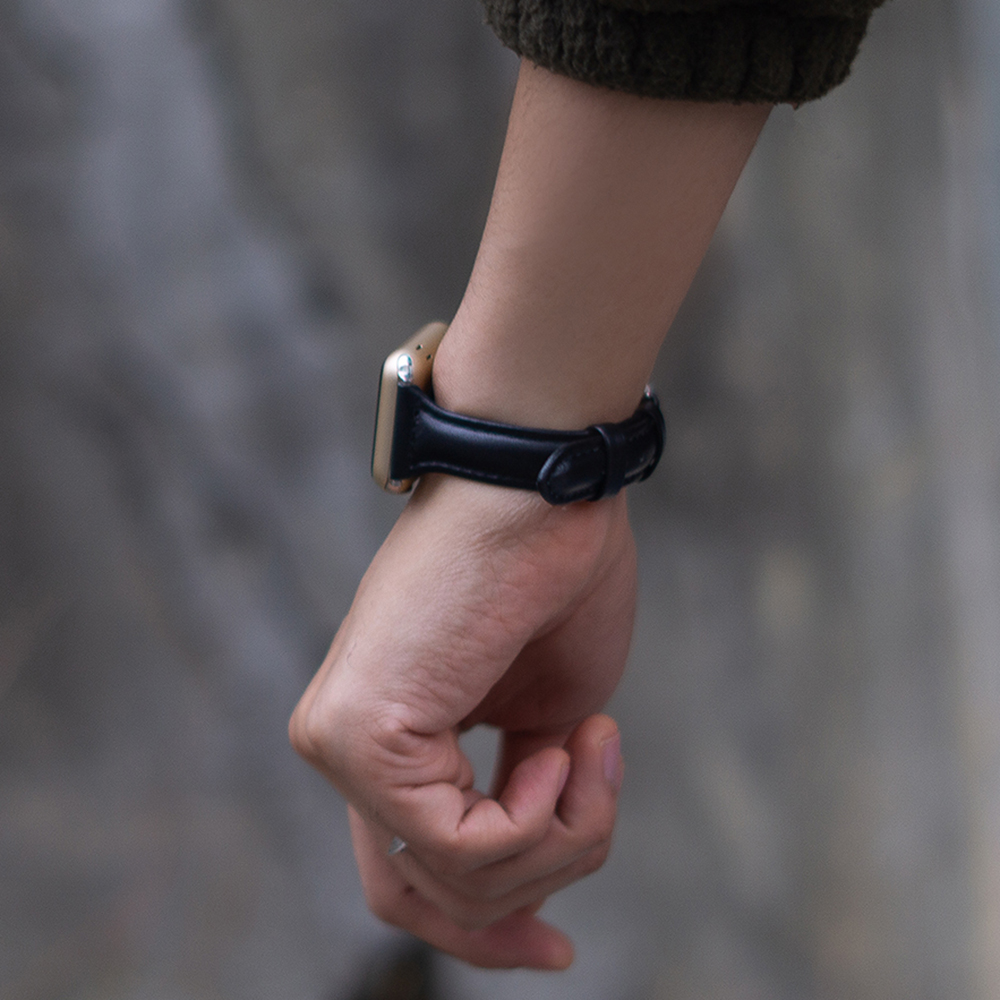 웨어플래닛 애플워치 슬림 라인 가죽 패디 레더 홀피스 밴드 스트랩 시계 줄 10 울트라 호환 - 상세 이미지 3