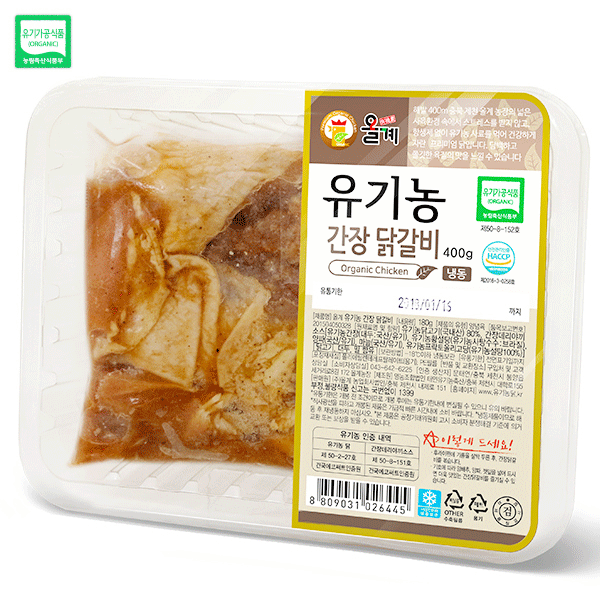 올계 유기농 간장 닭갈비 400g 냉동 국내산 - 상세 이미지 2