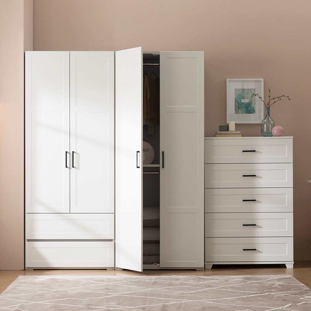 장인가구 커슨 키큰장 입본장 미니 싱글 2단서랍 800 옷장 안방 원룸 작은방