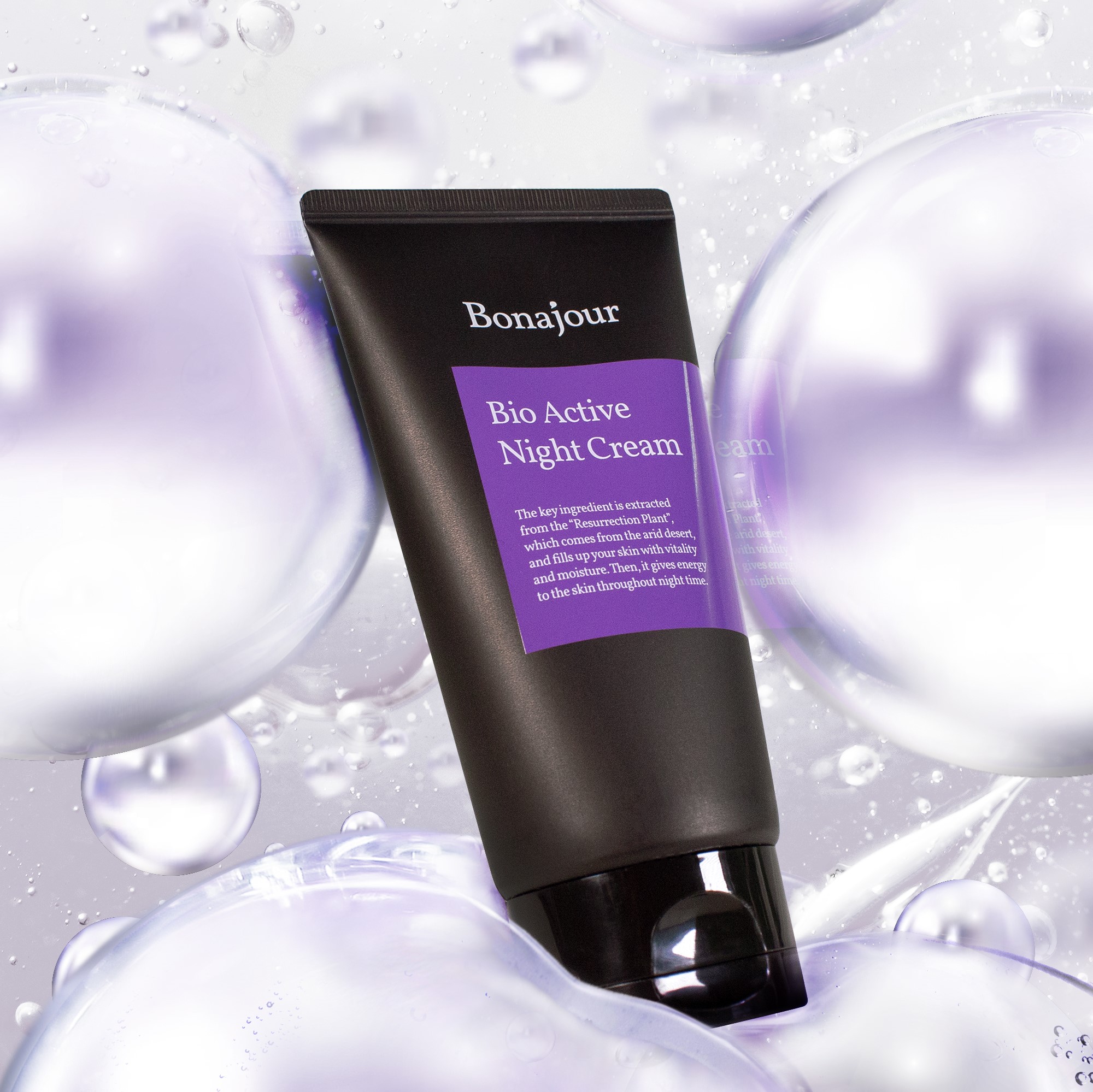 보나쥬르 비건 부활초 숙면크림 /  주름탄력케어 글리세릴글루코사이드 나이트 크림 80ml - 상세 이미지 3