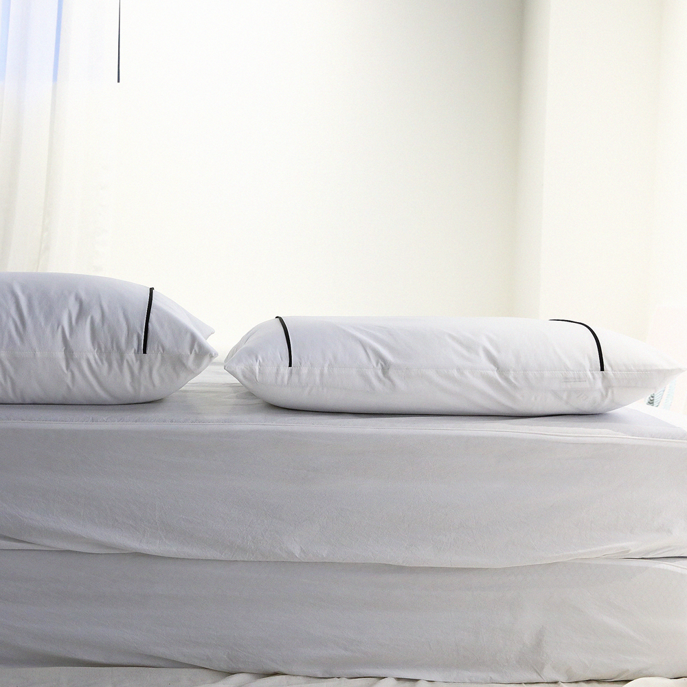 로우 필로우 50x70 호텔 식 편안한 낮은 베개 솜 40x60cm 세탁 가능