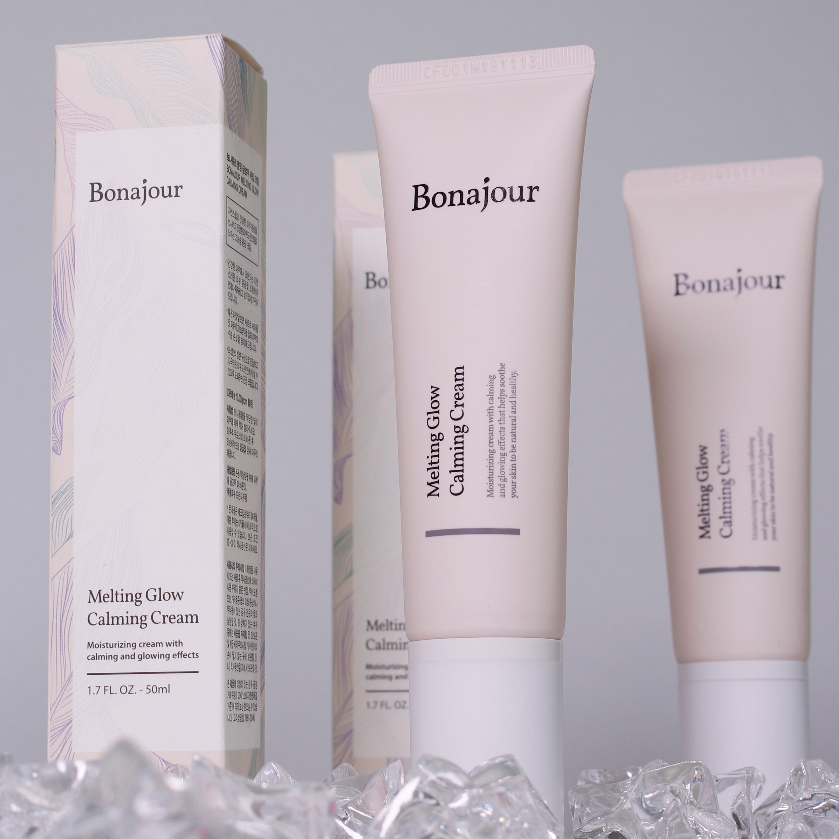보나쥬르 비건 멜팅 글로우 카밍 크림 / 민감피부 윤광 광채 보습크림 50ml - 상세 이미지 4