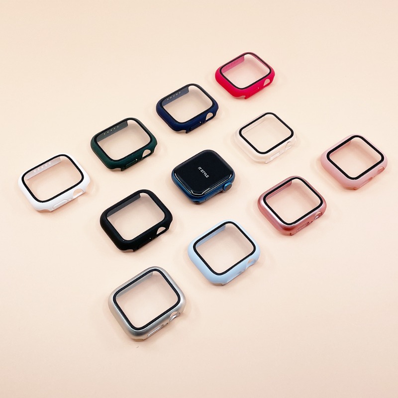 애플워치se3 강화유리 필름 케이스 애플워치11 풀커버 10 9 8 보호 베젤링 호환 - 상세 이미지 5