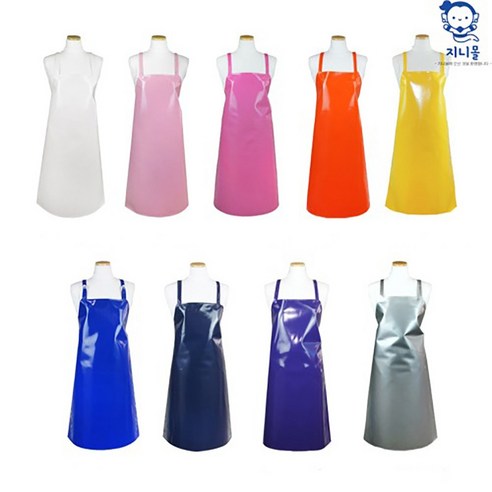 식당 주방 업소용 우레탄 양면 방수 앞치마 pu 목형 백색 중