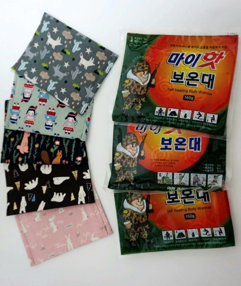 핸드메이드 핫팩 커버 주머니 파우치 순면 대용량 아동 - 메인 이미지