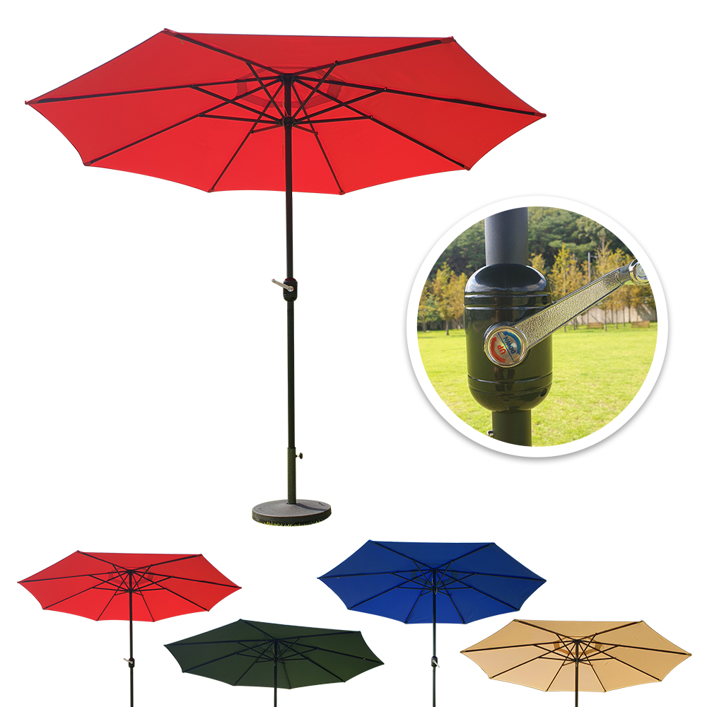 모벵스턴 대형 8각 클랭크 파라솔 돌림형 폴딩파라솔 캠핑 비치 천막 그늘막 - 상세 이미지 2