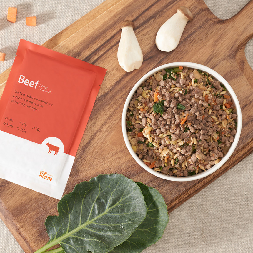 씽크라이크펫 강아지 화식 자연식 수제 사료 50g 4종(소/닭/오리/양) 24팩 사진 2