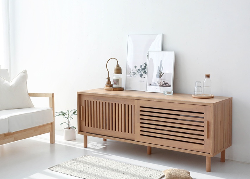 TV 다이 서랍장 북유럽 원목 모던 거실장 티비다이 선반 PEMBA스탠드