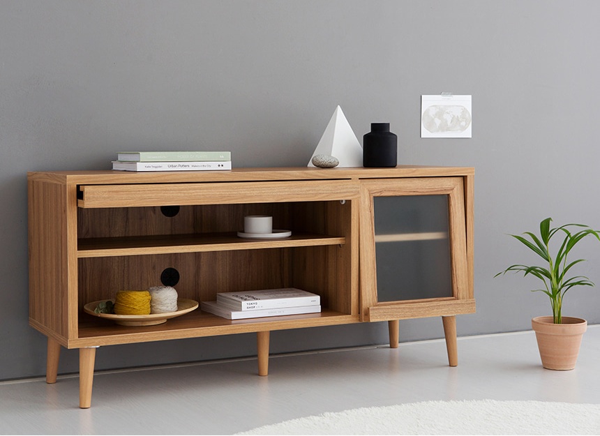 TV 다이 서랍장 북유럽 원목 모던 거실장 티비다이 선반 PEMBA스탠드
