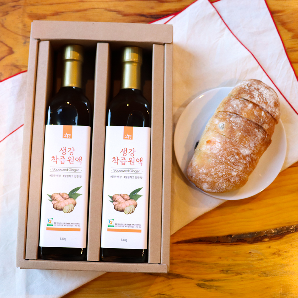(그농부) 생강차 유리병 명품선물세트