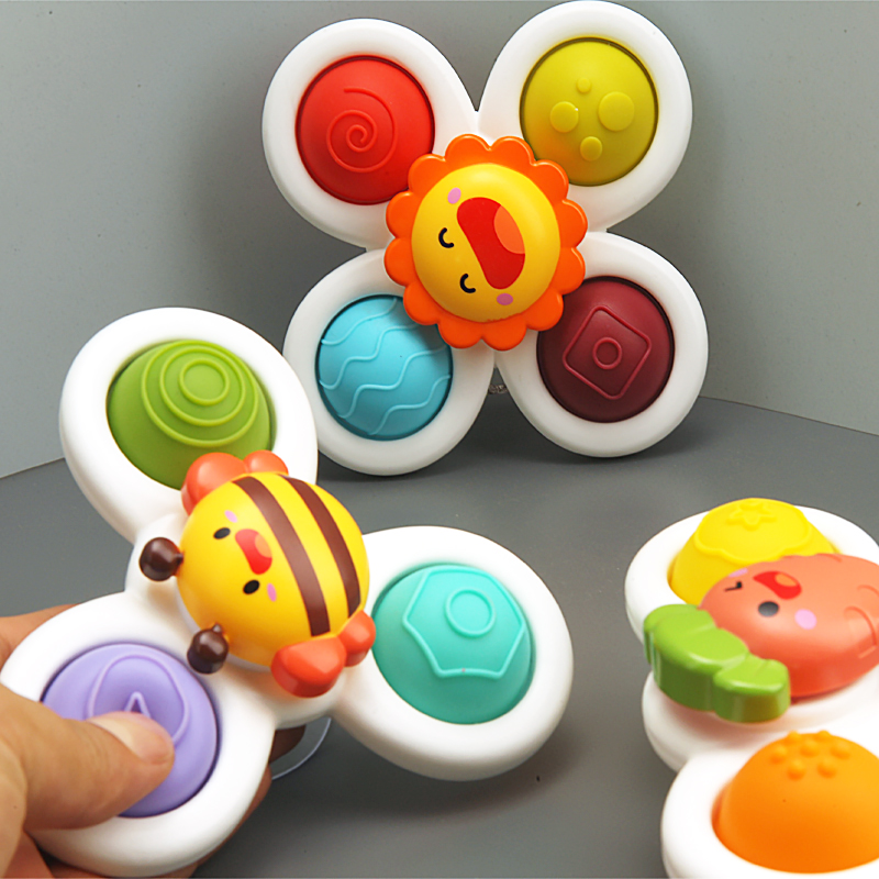 키저스 빙글빙글 스핀팝 흡착 회전 딸랑이 세트 돌 아기 백일 장난감 신생아 선물