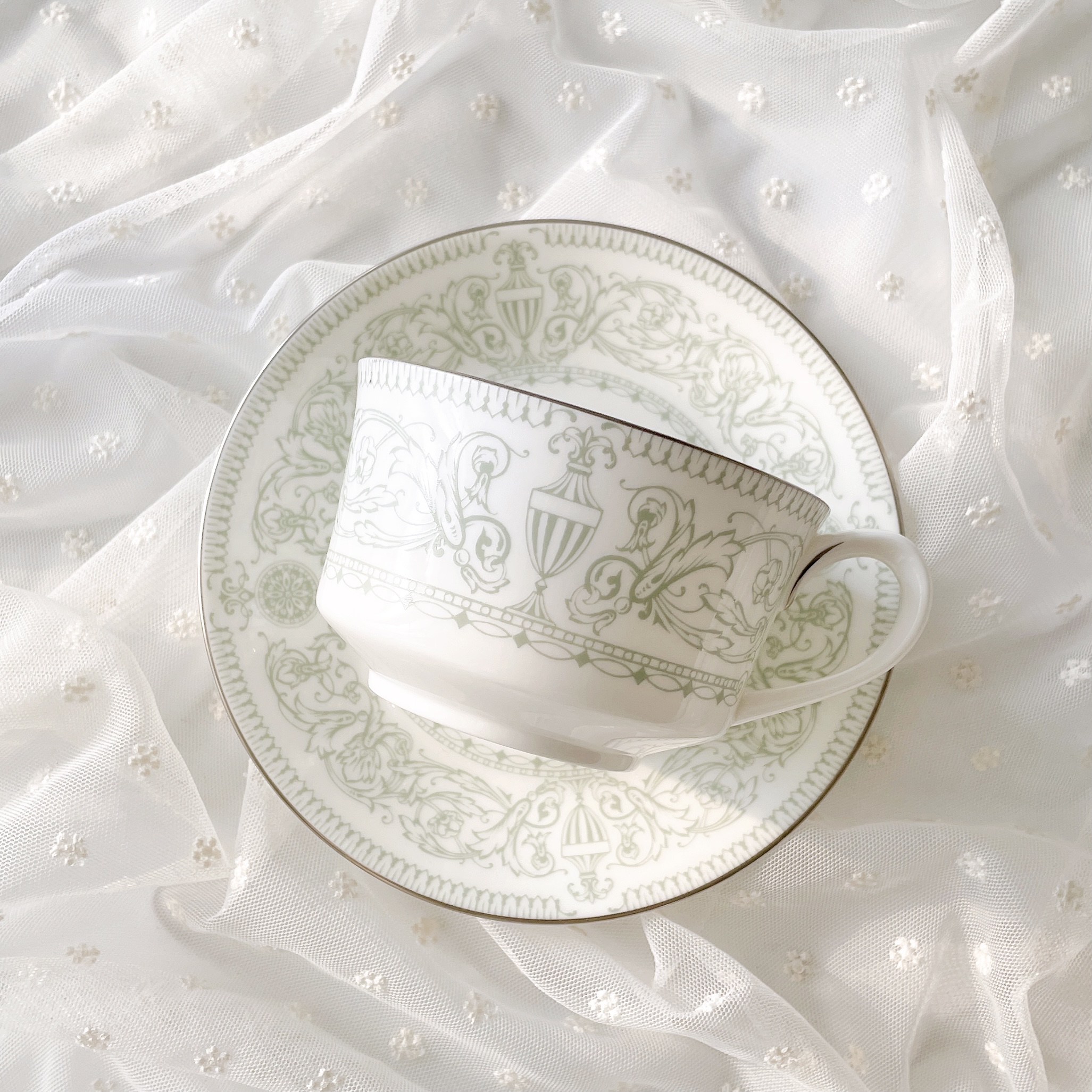 로얄우스터 플래티늄 앤틱 커피잔 세트 빈티지찻잔