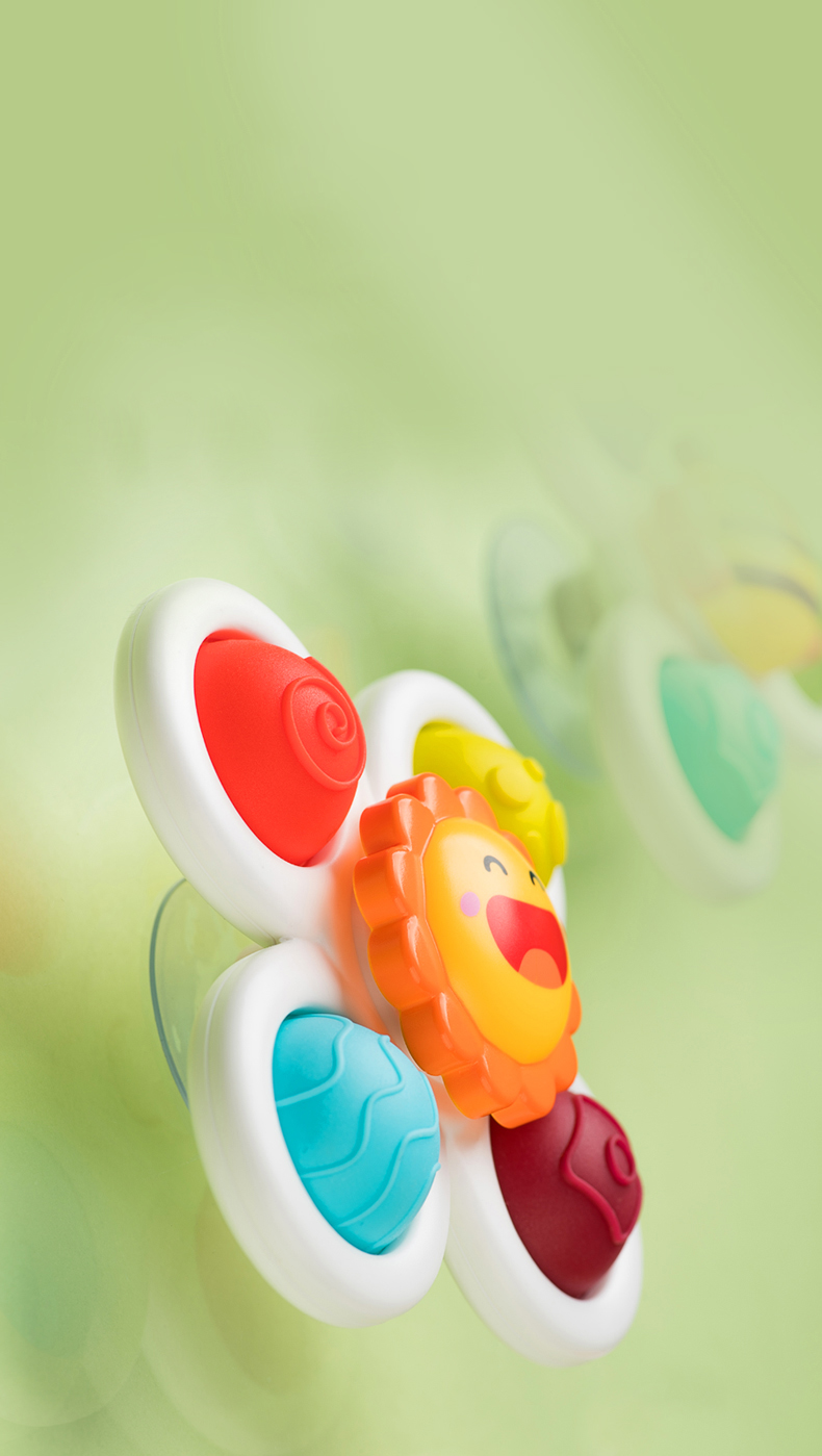 키저스 빙글빙글 스핀팝 흡착 회전 딸랑이 세트 돌 아기 백일 장난감 신생아 선물