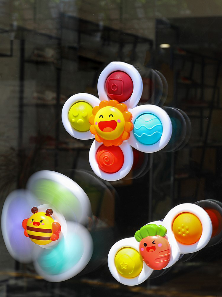 키저스 빙글빙글 스핀팝 흡착 회전 딸랑이 세트 돌 아기 백일 장난감 신생아 선물