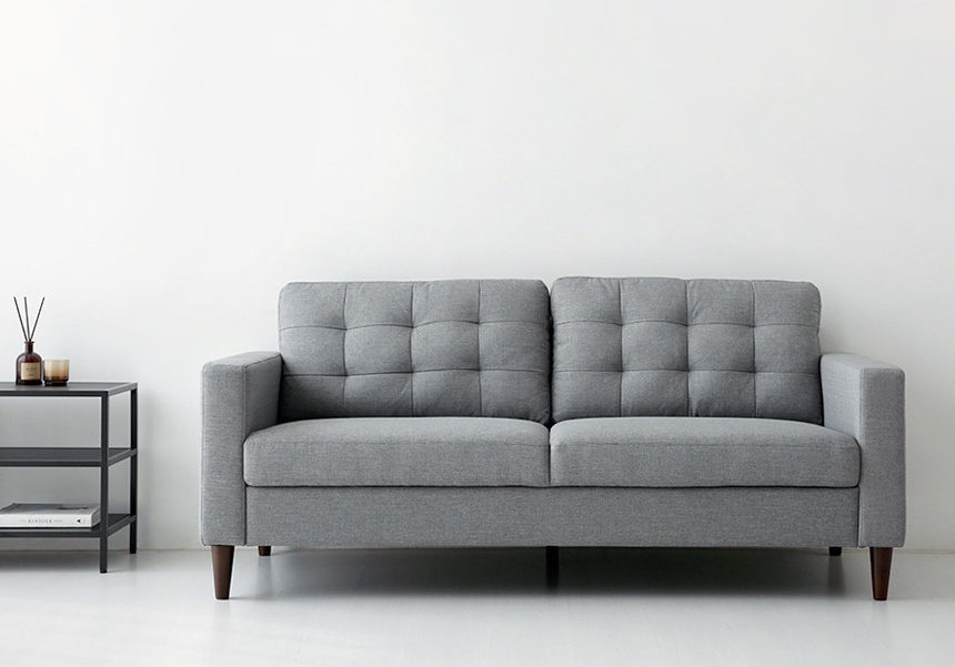 3인용 쇼파 패브릭 천 스웨이드 생활방수 3.5인용 마켓비 데니쉬 소파