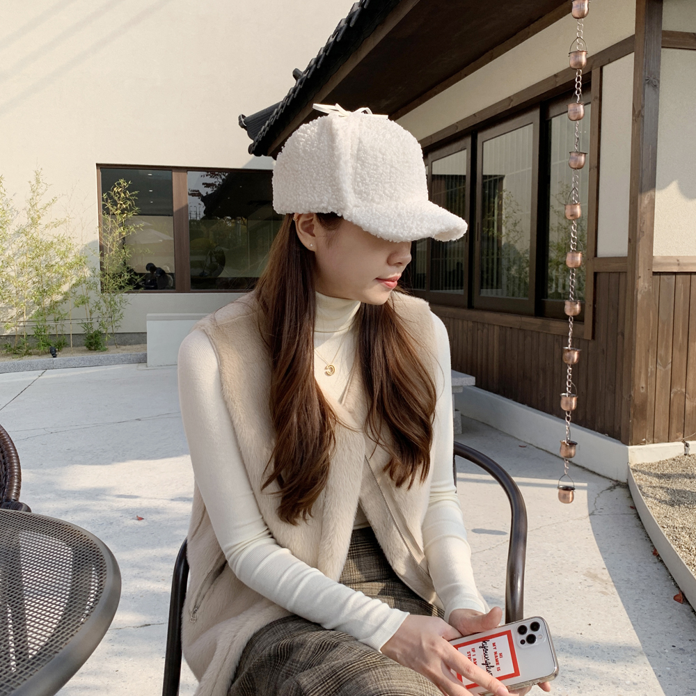 겨울 방한모자 양털 트루퍼햇 귀마개 털모자 귀도리햇 군밤모자 장수 이어머프 캡 방한모 - 상세 이미지 3