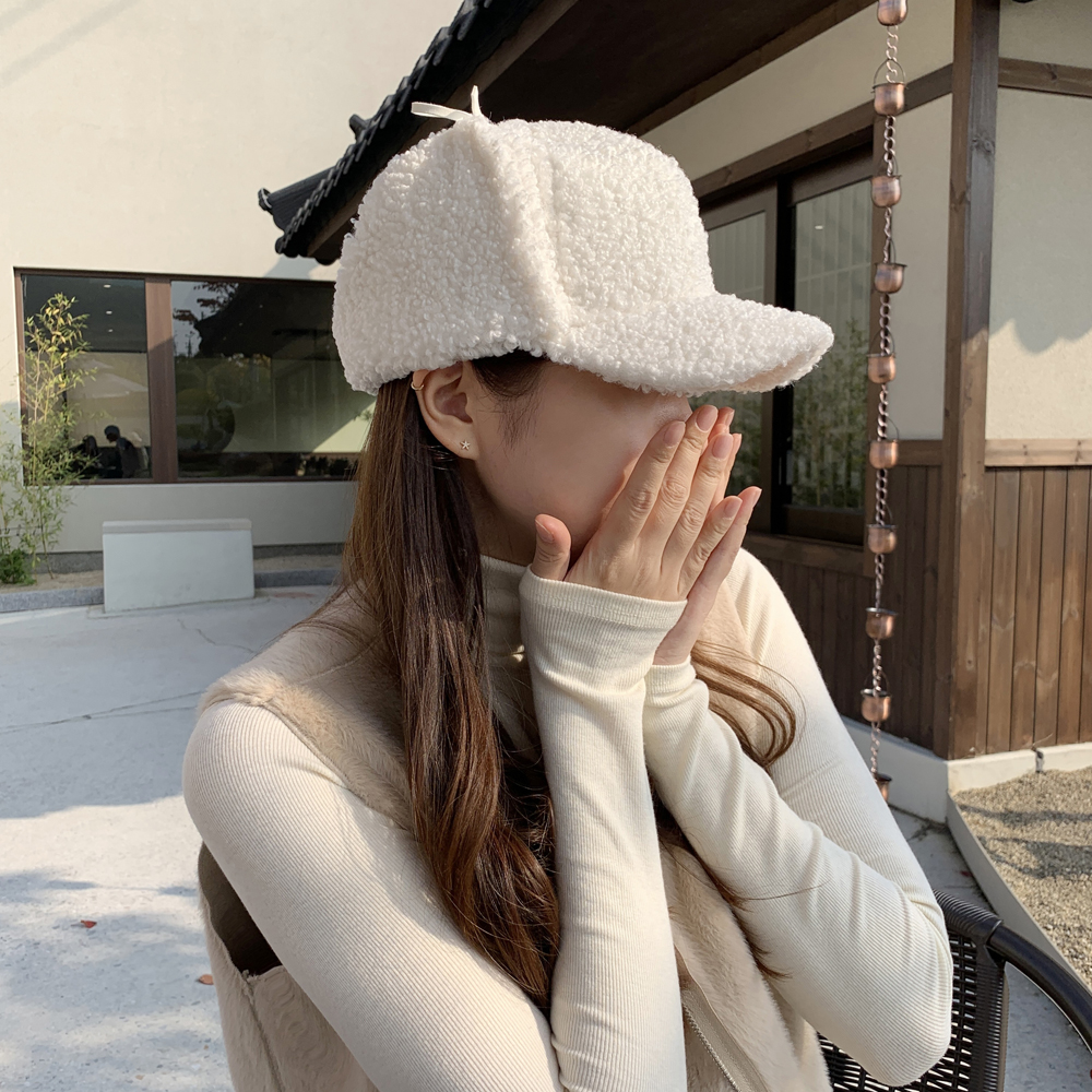 겨울 방한모자 양털 트루퍼햇 귀마개 털모자 귀도리햇 군밤모자 장수 이어머프 캡 방한모 - 상세 이미지 4