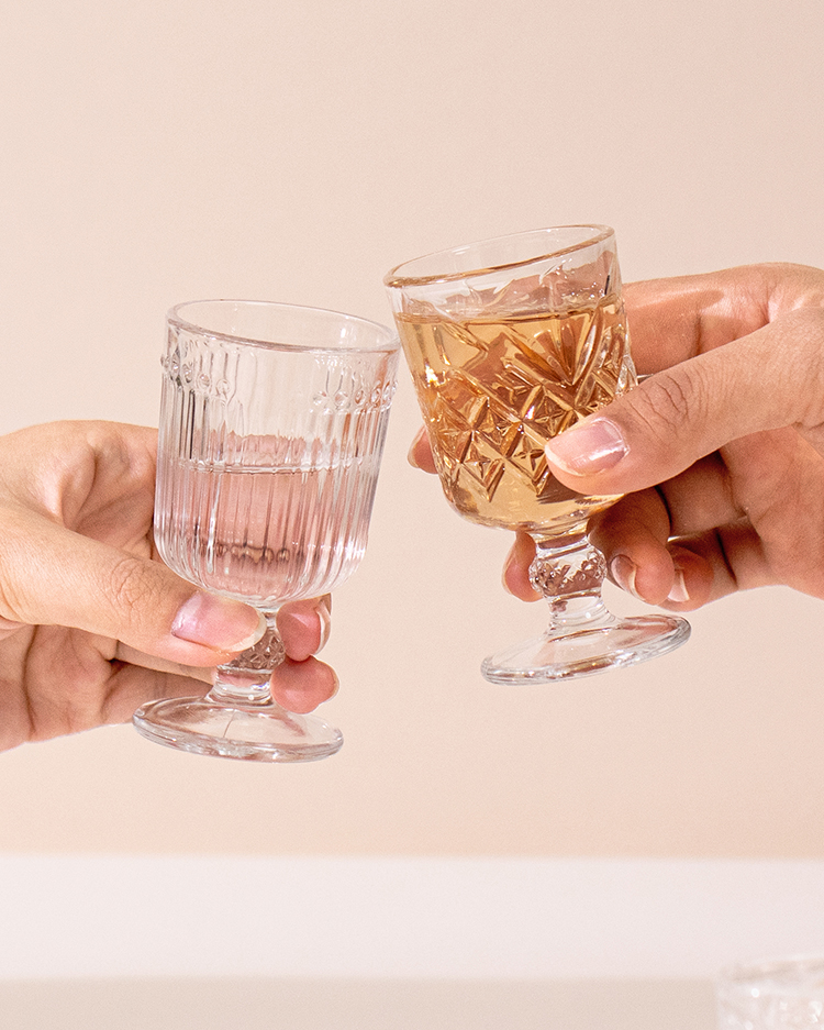 특이한 예쁜 유리 소주잔 고블렛잔 쓸데없는 집들이 선물 대 라인+격자 (CRC0048S)