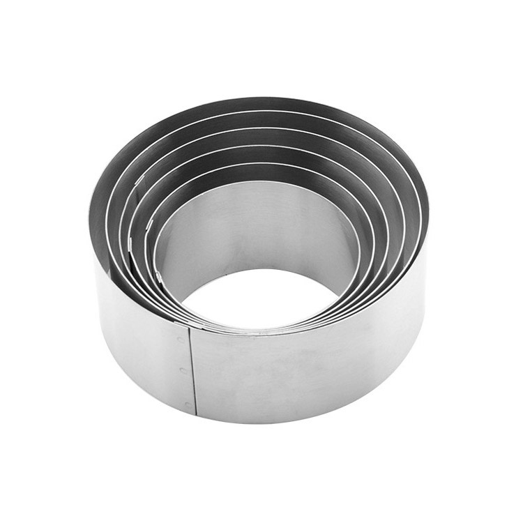 원형무스링6종세트-7~12CM X 4.5높이 무스틀 떡틀 치즈케익 앙금떡 원형틀 미니 빵 - 메인 이미지
