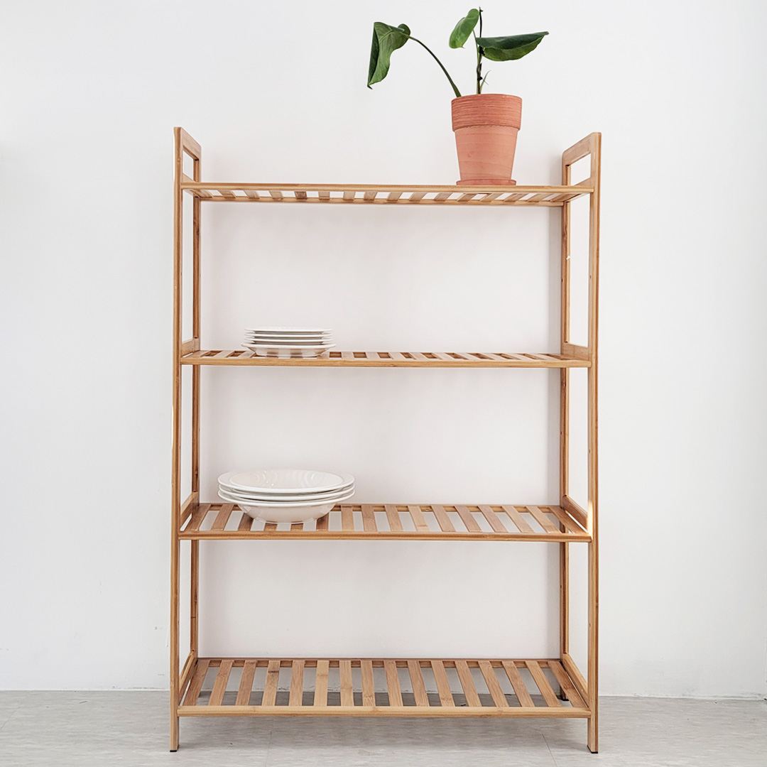 수납선반 원목 모듈 조립 다용도 우드 나무 정리 선반장 3단 4단