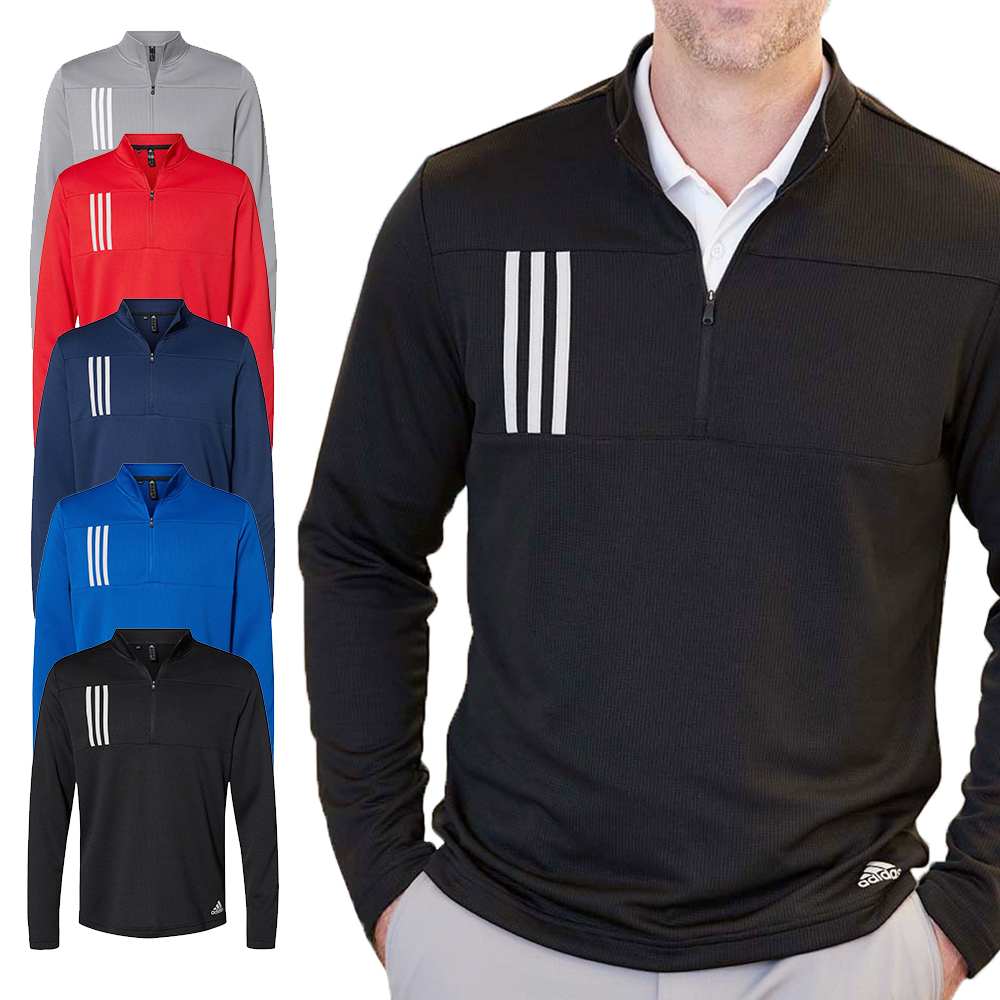 아디다스 골프 남성 골프웨어 반 집업 자켓