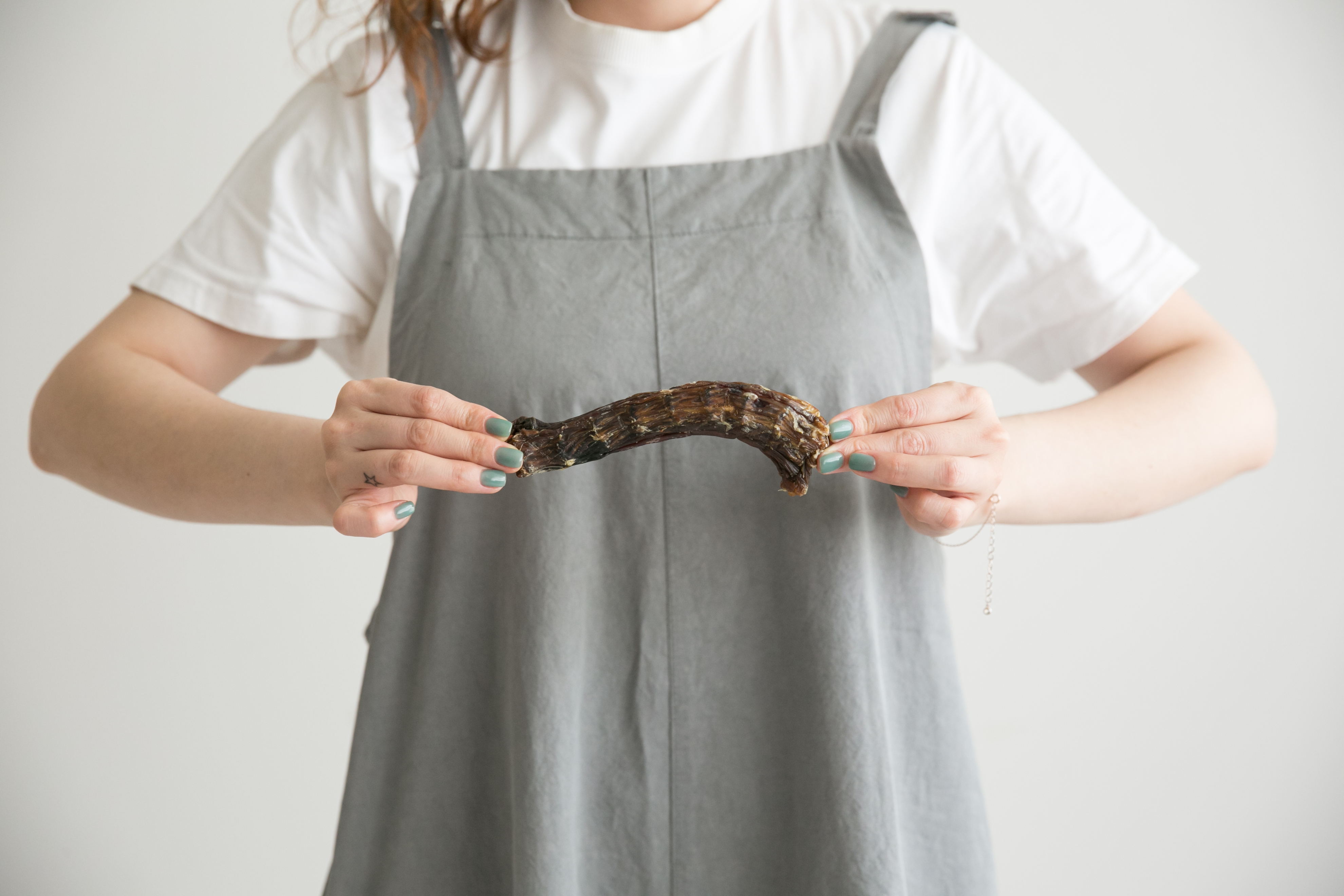 강아지 수제 간식 대형견 애견 뼈간식 오리목뼈 500g