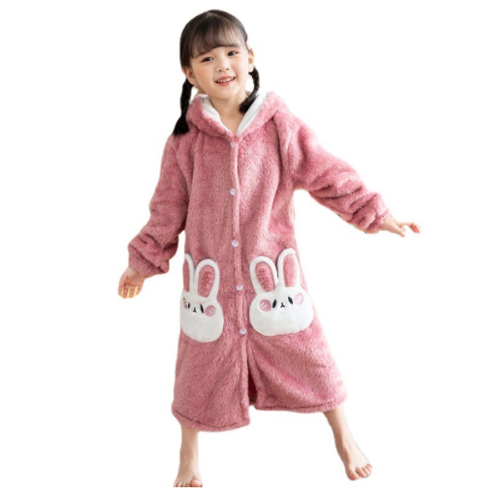 유아 어린이 아동 벨벳 후드 가운 샤워 목욕가운