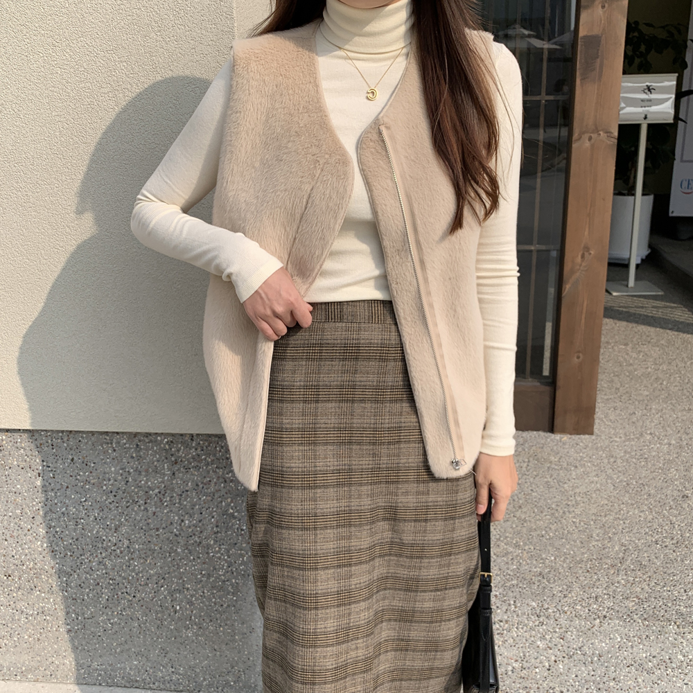 앙고라 골지 스판 여자 목 폴라티 얇은 터틀넥 겨울 여성 티셔츠 긴팔 레이어드 이너 목티 이미지 8
