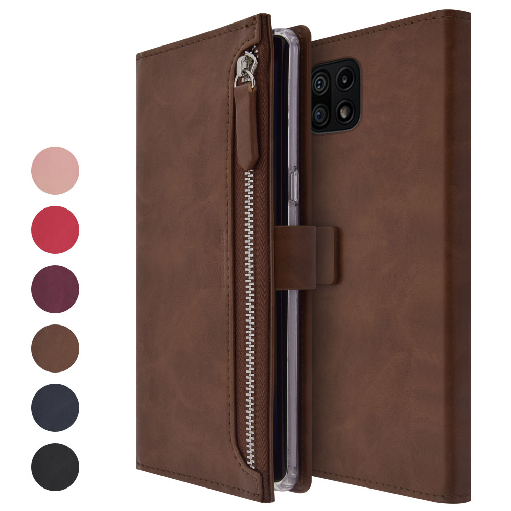 갤럭시 와이드 5 지갑형 다이어리 휴대폰 케이스 브라운 - 상품 이미지