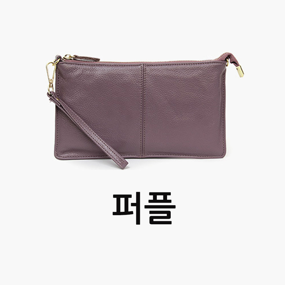 여자 클러치백 천연 소가죽 핸드폰 지갑 가방 슬림 클러치 겸용 미니 크로스백 가죽 핸드백 이미지 7