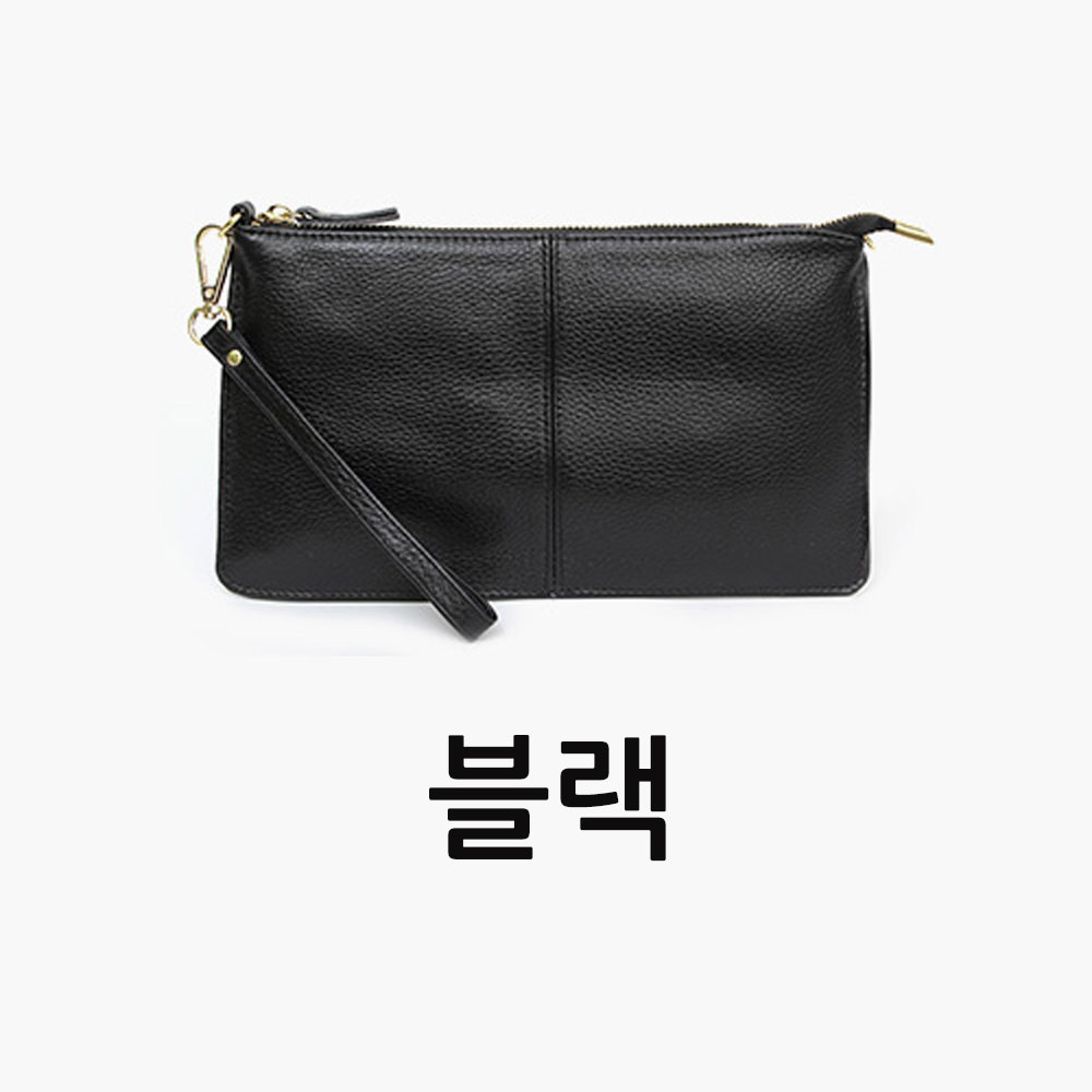 여자 클러치백 천연 소가죽 핸드폰 지갑 가방 슬림 클러치 겸용 미니 크로스백 가죽 핸드백 - 상세 이미지 2