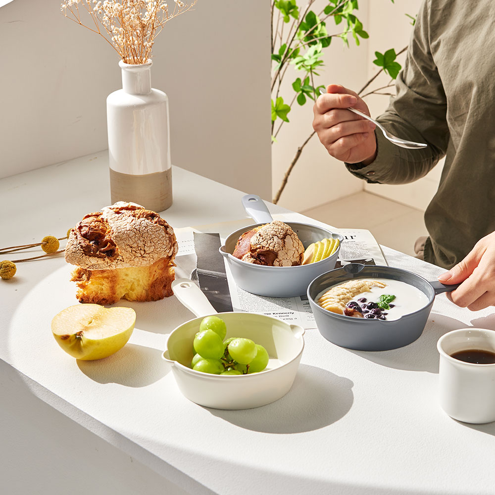 이지앤프리 팬쿠프 손잡이 찜기 멀티 앞접시 5color 5P + 돔뚜껑 2P