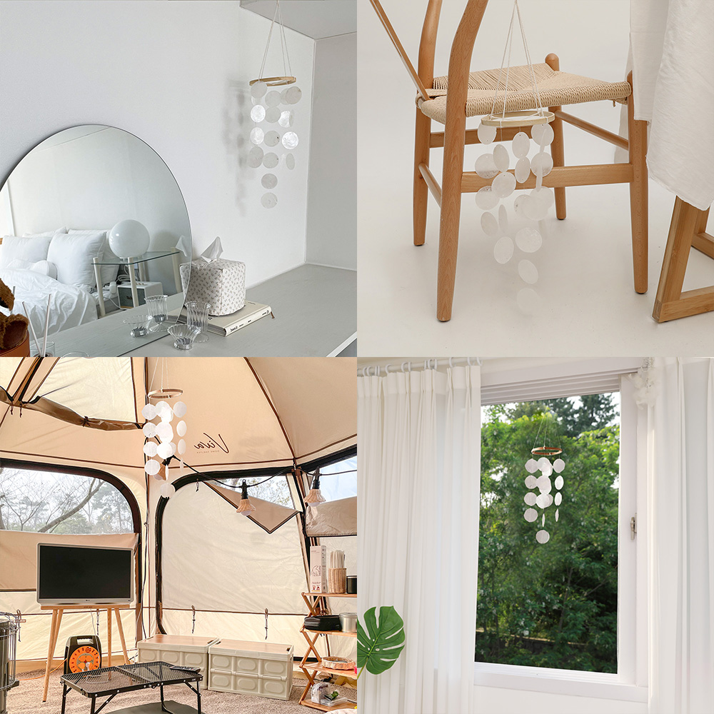 드림캐쳐 마크라메 썬캐쳐 썬라이트 빈티지 소품 인테리어 영롱 자개 모빌