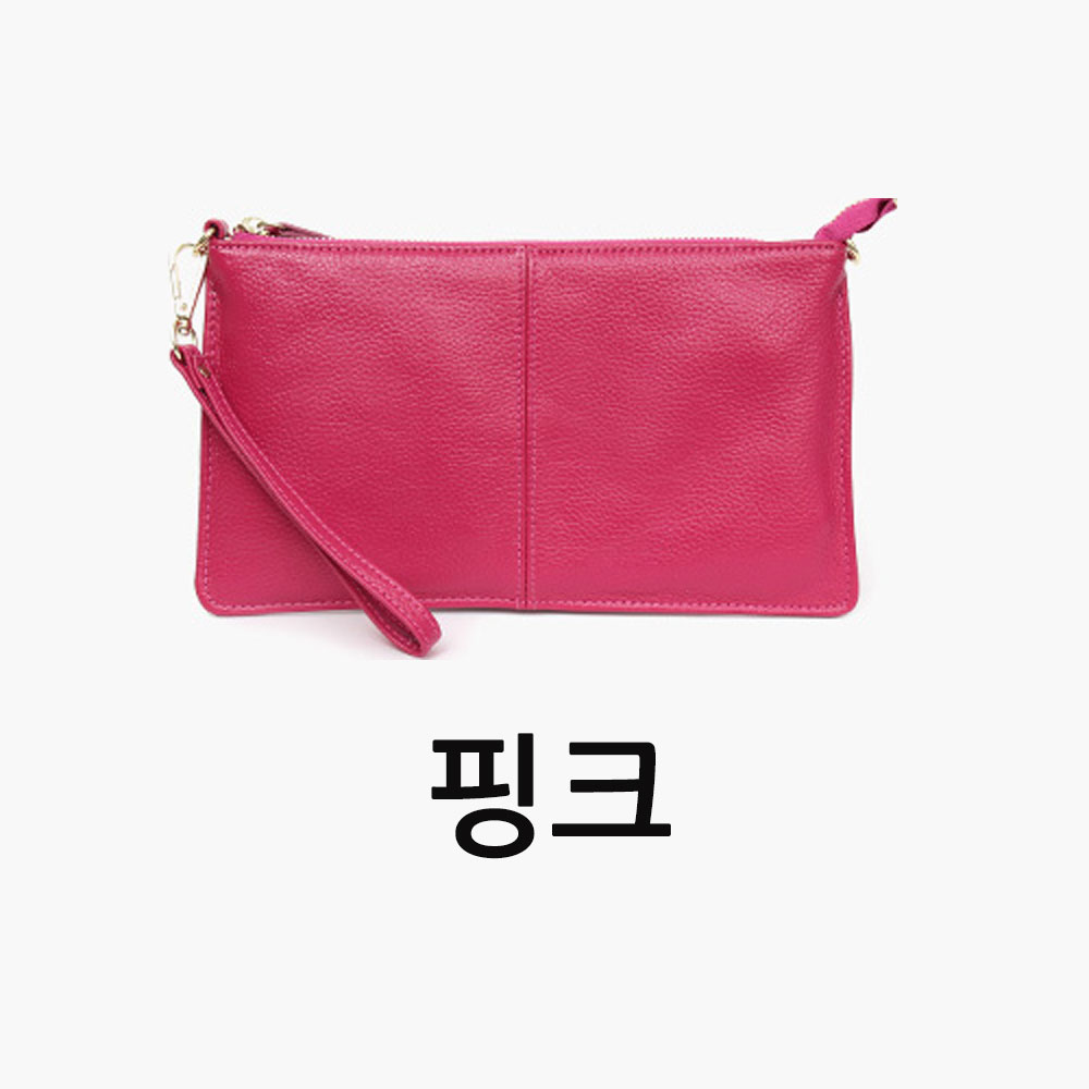 여자 클러치백 천연 소가죽 핸드폰 지갑 가방 슬림 클러치 겸용 미니 크로스백 가죽 핸드백 - 상세 이미지 5