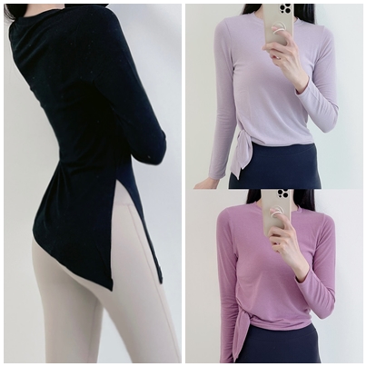 로라벨 하쿠 필라테스복 여성 요가복 필라테스 요가 상의 옷 커버업 운동복 애슬레저 긴팔 - 상세 이미지 3