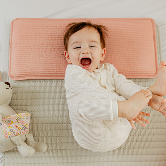 캥거루루 통풍 롱베개 유아 어린이 일체형 태열예방 쿨메쉬 모달베개