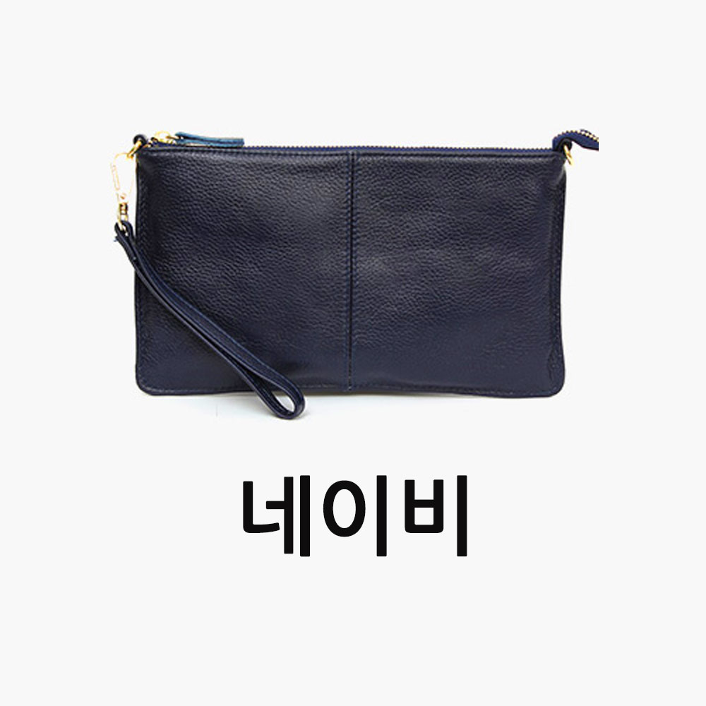 여자 클러치백 천연 소가죽 핸드폰 지갑 가방 슬림 클러치 겸용 미니 크로스백 가죽 핸드백 이미지 8